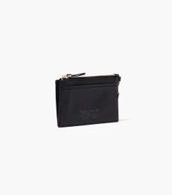 Marc Jacobs The Leather Top Zip Wristlet BLACK -Fashion Store MJI S125L01RE22 001 F8F8F8 1 1 ALT2