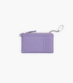 Marc Jacobs The Leather Top Zip Wristlet LAVENDER -Fashion Store MJI S125L01RE22 530 F8F8F8 1 1 ALT2