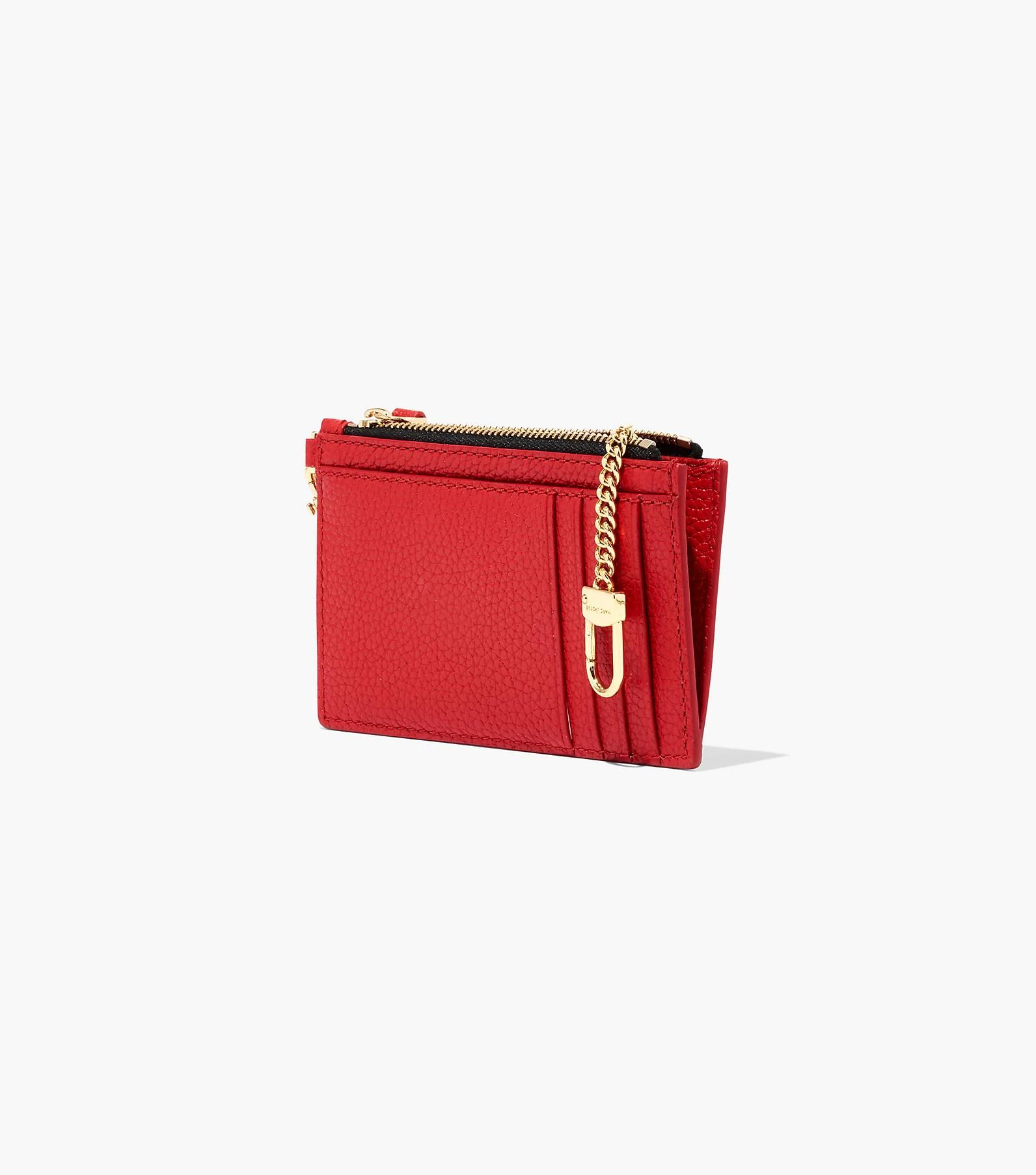 Marc Jacobs The Leather Top Zip Wristlet TRUE RED 10 Marc Jacobs The Leather Top Zip Wristlet TRUE RED - Image 8