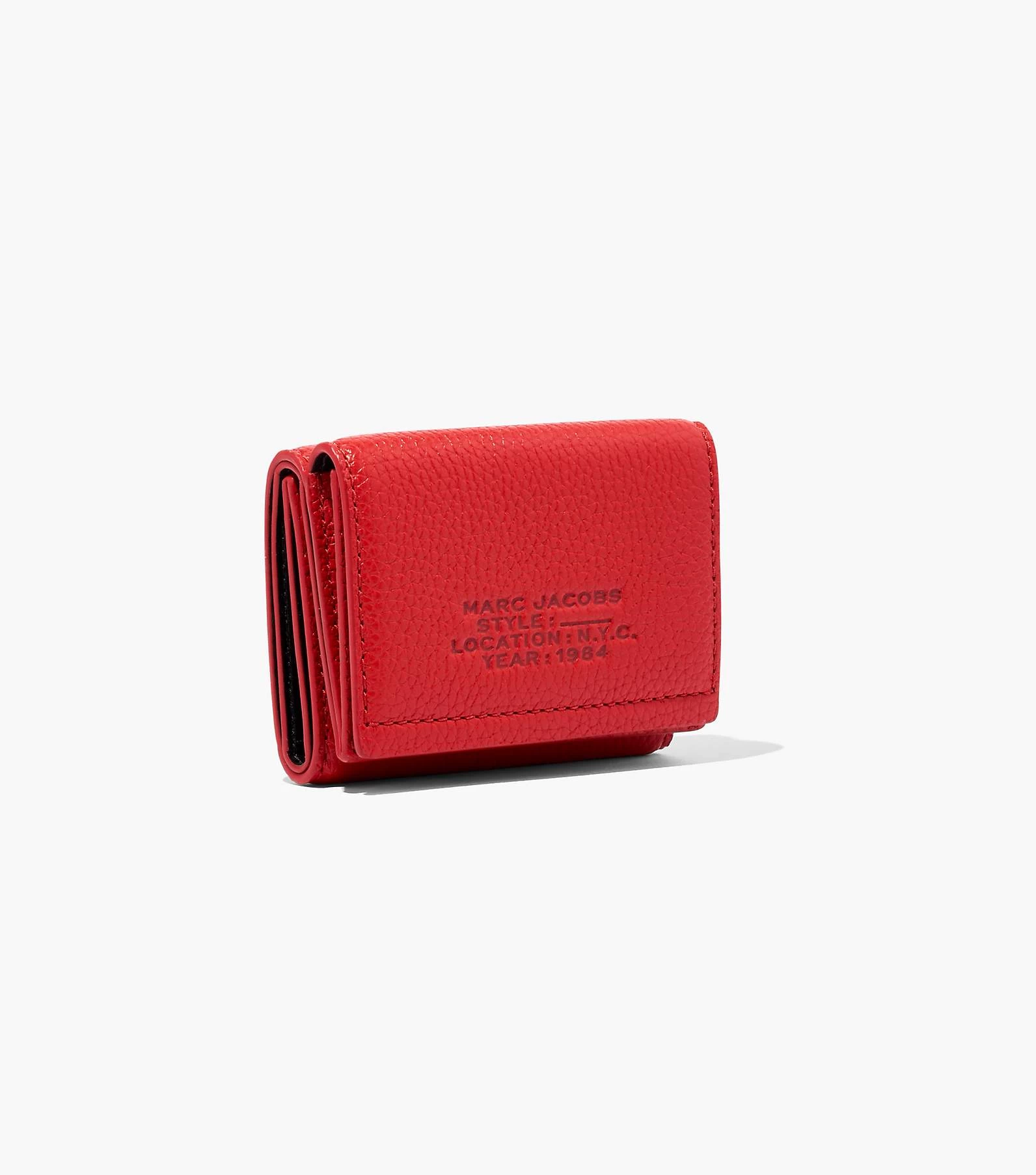 Marc Jacobs The Leather Medium Trifold Wallet TRUE RED 8 Marc Jacobs The Leather Medium Trifold Wallet TRUE RED - Image 6