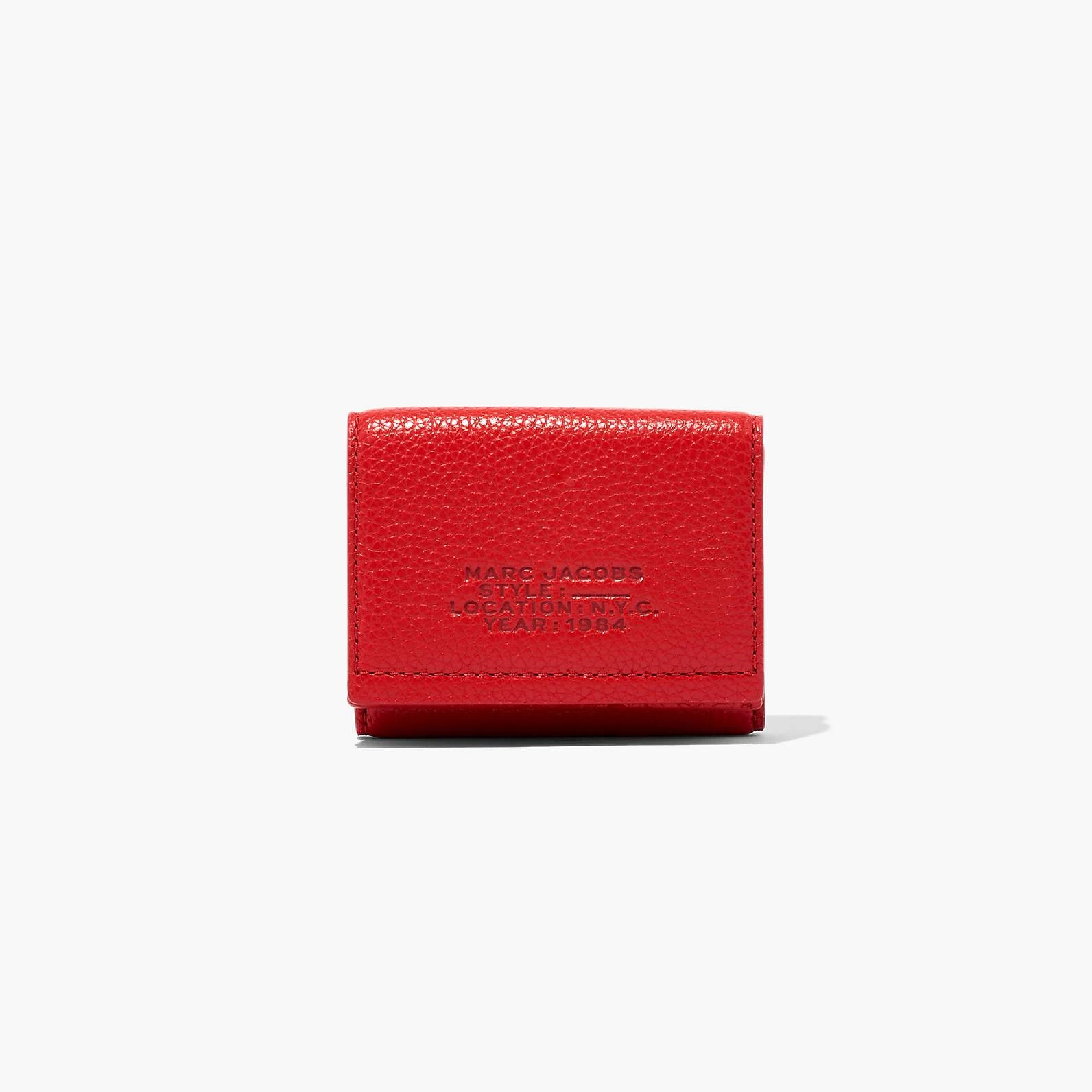 Marc Jacobs The Leather Medium Trifold Wallet TRUE RED 5 Marc Jacobs The Leather Medium Trifold Wallet TRUE RED - Image 3