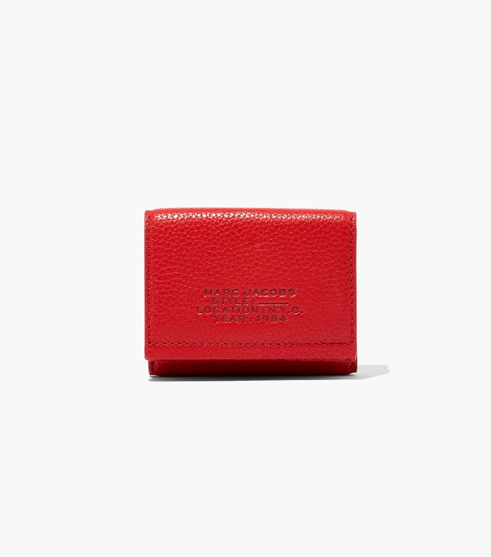 Marc Jacobs The Leather Medium Trifold Wallet TRUE RED 6 Marc Jacobs The Leather Medium Trifold Wallet TRUE RED - Image 4