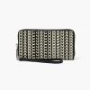 Marc Jacobs The Monogram Leather Continental Wristlet Wallet BLACK/WHITE