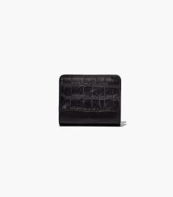 Marc Jacobs The Croc-Embossed Mini Compact Wallet BLACK -Fashion Store MJI S153L01SP22 001 F8F8F8 1 1 ALT1