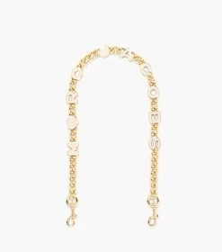 Marc Jacobs The Heart Charm Chain Shoulder Strap CLOUD WHITE/GOLD -Fashion Store MJI S354M06RE22 130 F8F8F8 1 1 MAIN 1