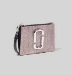 MARC JACOBS | Plain Leather Glitter Small Wallet Logo Card Cases -Fashion Store org 1150