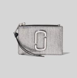 MARC JACOBS | Plain Leather Glitter Small Wallet Logo Card Cases -Fashion Store org 1152