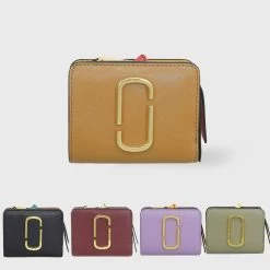 MARC JACOBS | Tropical Patterns Plain Leather Folding Wallet Long Wallet