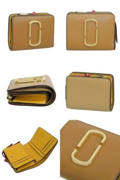 MARC JACOBS | Tropical Patterns Plain Leather Folding Wallet Long Wallet -Fashion Store org 1237