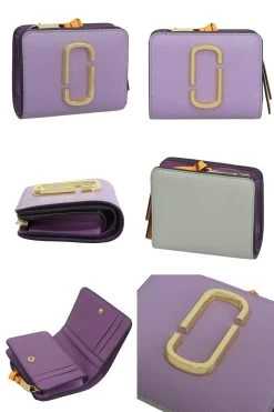 MARC JACOBS | Tropical Patterns Plain Leather Folding Wallet Long Wallet -Fashion Store org 1238