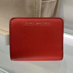 MARC JACOBS | Plain Leather Folding Wallet Logo Folding Wallets -Fashion Store org 1418
