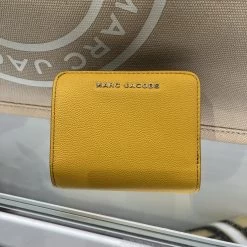 MARC JACOBS | Plain Leather Folding Wallet Logo Folding Wallets -Fashion Store org 1421