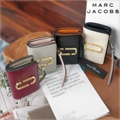 MARC JACOBS | Plain Leather Long Wallet Logo Card Holders