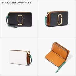 MARC JACOBS | Plain Leather Long Wallet Logo Card Holders -Fashion Store org 1535