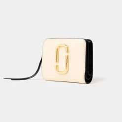 MARC JACOBS | Saffiano Bi-color Plain Folding Wallet Small Wallet Logo -Fashion Store org 1594