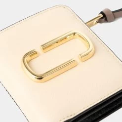 MARC JACOBS | Saffiano Bi-color Plain Folding Wallet Small Wallet Logo -Fashion Store org 1597