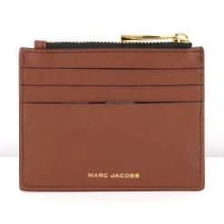 MARC JACOBS | Unisex Street Style Plain Leather Logo Card Holders -Fashion Store org 1646