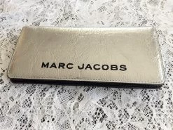 MARC JACOBS | Plain Leather Folding Wallet Logo Metallic Long Wallets -Fashion Store org 1735