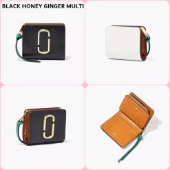 MARC JACOBS | Saffiano Plain Folding Wallet Small Wallet Logo -Fashion Store org 1863