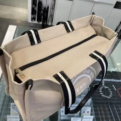 MARC JACOBS | Unisex Canvas A4 Plain Leather Logo Totes 20 MARC JACOBS | Unisex Canvas A4 Plain Leather Logo Totes -Fashion Store org 753