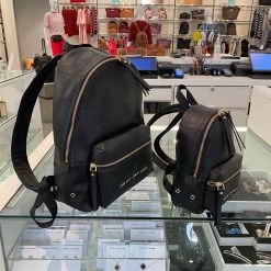 MARC JACOBS | Unisex A4 Plain Leather Logo Backpacks -Fashion Store org 787