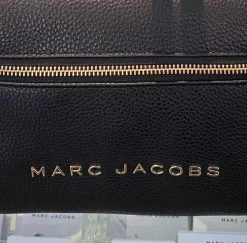 MARC JACOBS | Unisex A4 Plain Leather Logo Backpacks -Fashion Store org 792