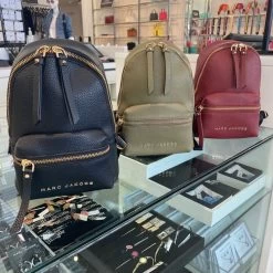 MARC JACOBS | Unisex Plain Leather Logo Outlet Backpacks