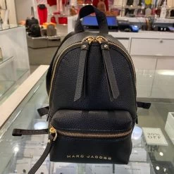 MARC JACOBS | Unisex Plain Leather Logo Outlet Backpacks -Fashion Store org 91